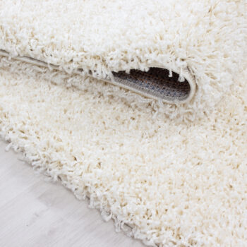 Ayyildiz, Kusový koberec Life Shaggy 1500 cream kruh, 80x80 (priemer) kruh, biela, obývacia izba