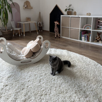 Ayyildiz, Kusový koberec Life Shaggy 1500 cream kruh, 80x80 (priemer) kruh, biela, obývacia izba