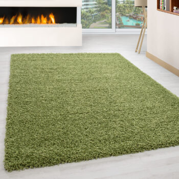 Ayyildiz, Kusový koberec Life Shaggy 1500 green, 60x110, zelená, obývacia izba