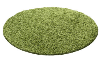 Ayyildiz, Kusový koberec Life Shaggy 1500 green kruh, 120x120 (priemer) kruh, zelená, spálňa