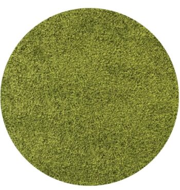 Ayyildiz, Kusový koberec Life Shaggy 1500 green kruh, 160x160 (priemer) kruh, zelená, spálňa