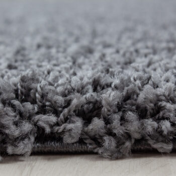 Ayyildiz, Kusový koberec Life Shaggy 1500 grey kruh, 160x160 (priemer) kruh, šedá, obývacia izba