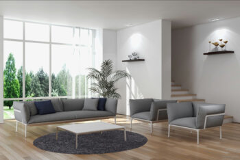 Ayyildiz, Kusový koberec Life Shaggy 1500 grey kruh, 80x80 (priemer) kruh, šedá, obývacia izba