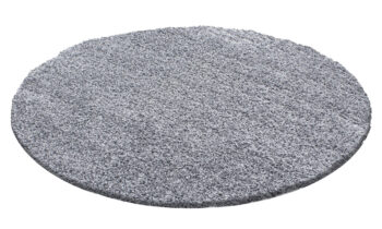 Ayyildiz, Kusový koberec Life Shaggy 1500 light grey kruh, 80x80 (priemer) kruh, šedá, obývacia izba