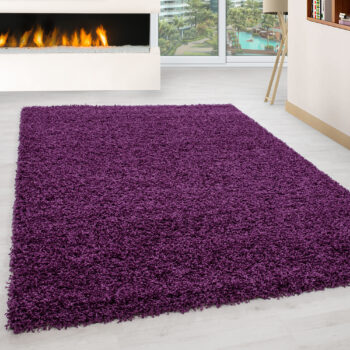 Ayyildiz, Kusový koberec Life Shaggy 1500 lila, 80x250, fialová, obývacia izba