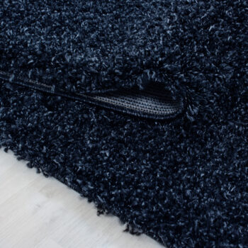 Ayyildiz, Kusový koberec Life Shaggy 1500 navy kruh, 200x200 (priemer) kruh, modrá, obývacia izba