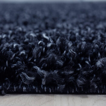 Ayyildiz, Kusový koberec Life Shaggy 1500 navy kruh, 80x80 (priemer) kruh, modrá, obývacia izba
