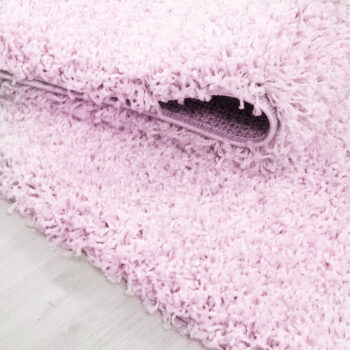 Ayyildiz, Kusový koberec Life Shaggy 1500 pink kruh, 80x80 (priemer) kruh, ružová, obývacia izba