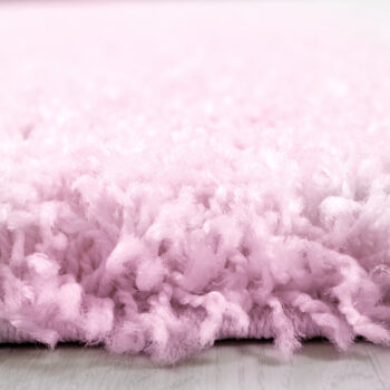 Ayyildiz, Kusový koberec Life Shaggy 1500 pink kruh, 80x80 (priemer) kruh, ružová, obývacia izba