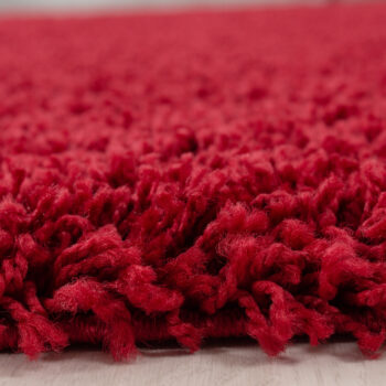 Ayyildiz, Kusový koberec Life Shaggy 1500 red kruh, 160x160 (priemer) kruh, červená, obývacia izba