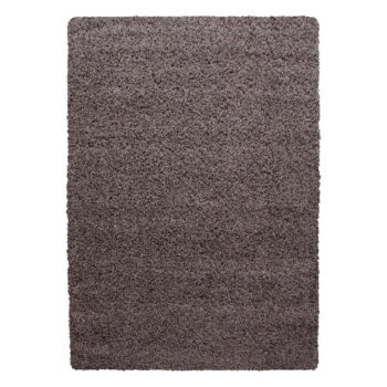 Ayyildiz, Kusový koberec Life Shaggy 1500 taupe, 100x200, hnedá, obývacia izba