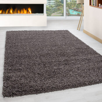 Ayyildiz, Kusový koberec Life Shaggy 1500 taupe, 80x150, hnedá, obývacia izba