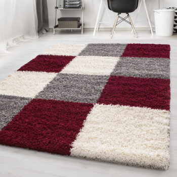 Ayyildiz, Kusový koberec Life Shaggy 1501 red, 60x110, červená, obývacia izba