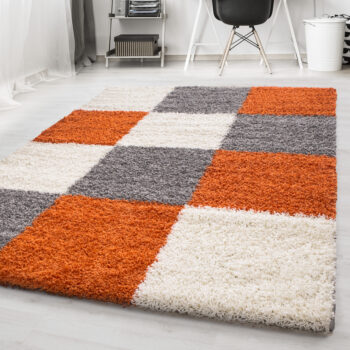 Ayyildiz, Kusový koberec Life Shaggy 1501 terra, 120x170, oranžová, obývacia izba