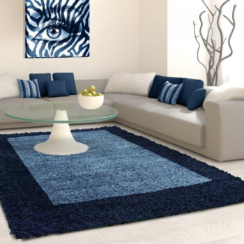 Ayyildiz, Kusový koberec Life Shaggy 1503 navy, 80x150, modrá, obývacia izba