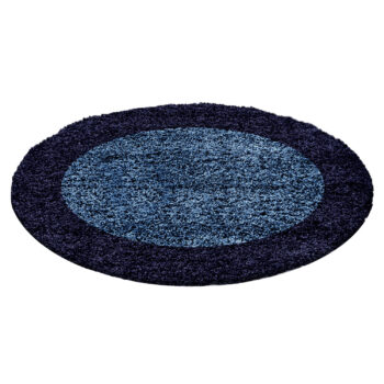Ayyildiz, Kusový koberec Life Shaggy 1503 navy kruh, 200x200 (priemer) kruh, modrá, obývacia izba