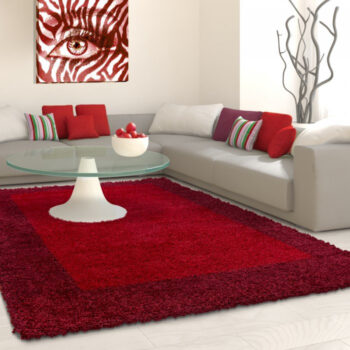 Ayyildiz, Kusový koberec Life Shaggy 1503 red, 160x230, červená, obývacia izba
