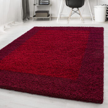 Ayyildiz, Kusový koberec Life Shaggy 1503 red, 160x230, červená, obývacia izba