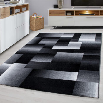 Ayyildiz, Kusový koberec Miami 6560 Black, 200x290, šedá, chodba / predsieň