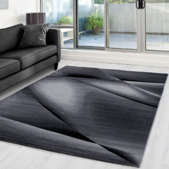 Ayyildiz, Kusový koberec Miami 6590 black, 200x290, šedá, kancelária