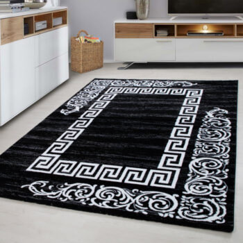 Ayyildiz, Kusový koberec Miami 6620 black, 200x290, čiernobiela, kancelária