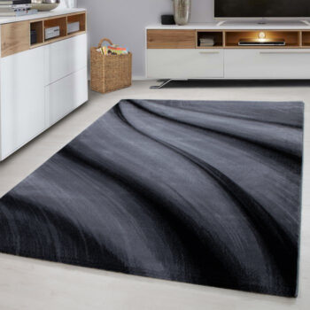 Ayyildiz, Kusový koberec Miami 6630 black, 80x150, šedá, kancelária