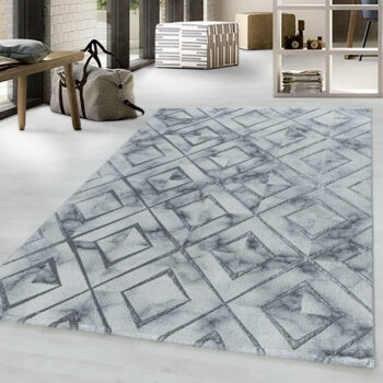 Ayyildiz, Kusový koberec Naxos 3811 silver, 140x200, šedá, obývacia izba