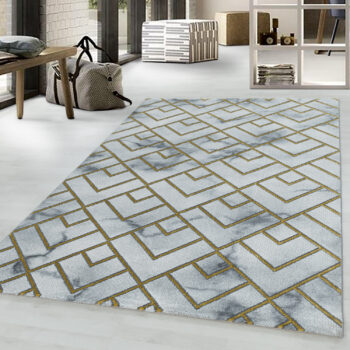 Ayyildiz, Kusový koberec Naxos 3813 gold, 140x200, žltá, obývacia izba