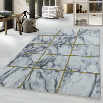 Ayyildiz, Kusový koberec Naxos 3816 gold, 140x200, šedá, kancelária