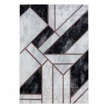 Ayyildiz, Kusový koberec Naxos 3817 bronze, 120x170, čiernobiela, kancelária