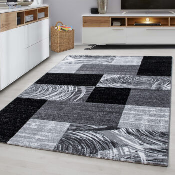 Ayyildiz, Kusový koberec Parma 9220 black, 200x290, šedá, chodba / predsieň
