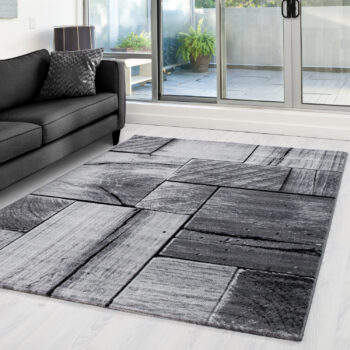 Ayyildiz, Kusový koberec Parma 9260 black, 200x290, šedá, chodba / predsieň
