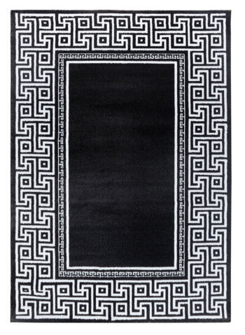 Ayyildiz, Kusový koberec Parma 9340 black, 120x170, čiernobiela, chodba / predsieň