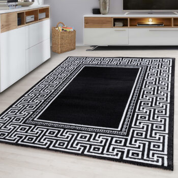 Ayyildiz, Kusový koberec Parma 9340 black, 200x290, čiernobiela, chodba / predsieň