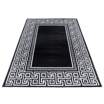 Ayyildiz, Kusový koberec Parma 9340 black, 200x290, čiernobiela, chodba / predsieň