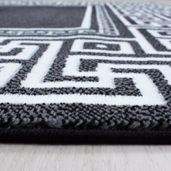 Ayyildiz, Kusový koberec Parma 9340 black, 200x290, čiernobiela, chodba / predsieň