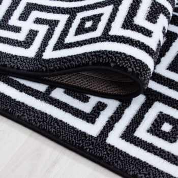 Ayyildiz, Kusový koberec Parma 9340 black, 200x290, čiernobiela, chodba / predsieň