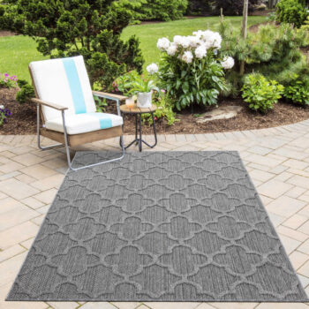 Ayyildiz, Kusový koberec Patara 4951 Grey – na von aj na doma, 80x250, šedá, chodba / predsieň