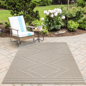 Ayyildiz, Kusový koberec Patara 4954 Beige – na von aj na doma, 80x150, béžová, chodba / predsieň