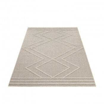 Ayyildiz, Kusový koberec Patara 4954 Beige – na von aj na doma, 80x150, béžová, chodba / predsieň
