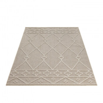 Ayyildiz, Kusový koberec Patara 4955 Beige – na von aj na doma, 120x170, béžová, chodba / predsieň
