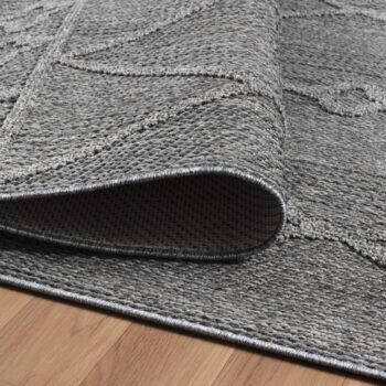 Ayyildiz, Kusový koberec Patara 4955 Grey – na von aj na doma, 80x250, šedá, chodba / predsieň