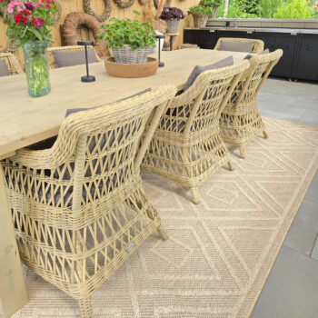 Ayyildiz, Kusový koberec Patara 4956 Beige – na von aj na doma, 200x290, béžová, chodba / predsieň