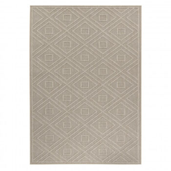 Ayyildiz, Kusový koberec Patara 4956 Beige – na von aj na doma, 200x290, béžová, chodba / predsieň