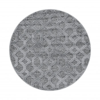 Ayyildiz, Kusový koberec Pisa 4702 Grey kruh, 200x200 (priemer) kruh, šedá, obývacia izba