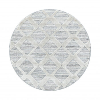 Ayyildiz, Kusový koberec Pisa 4703 Grey kruh, 120x120 (priemer) kruh, šedá, obývacia izba