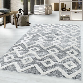 Ayyildiz, Kusový koberec Pisa 4704 Grey, 80x250, šedá, obývacia izba