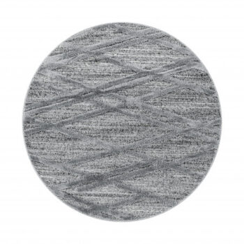 Ayyildiz, Kusový koberec Pisa 4706 Grey kruh, 120x120 (priemer) kruh, šedá, obývacia izba
