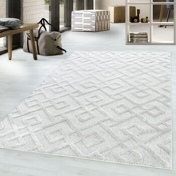 Ayyildiz, Kusový koberec Pisa 4708 Cream, 280x370, biela, obývacia izba