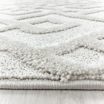 Ayyildiz, Kusový koberec Pisa 4708 Cream kruh, 200x200 (priemer) kruh, biela, obývacia izba